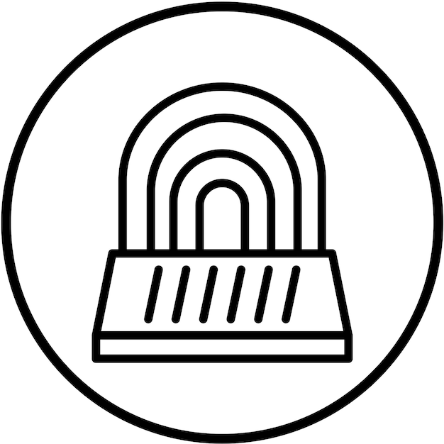 Diseño vectorial del parque Concertshell Estilo de icono