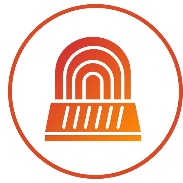 Diseño vectorial del parque Concertshell Estilo de icono