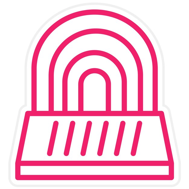 Diseño vectorial del parque Concertshell Estilo de icono