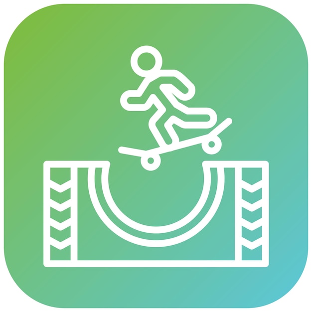 Diseño vectorial del parque de patinaje Icon Style