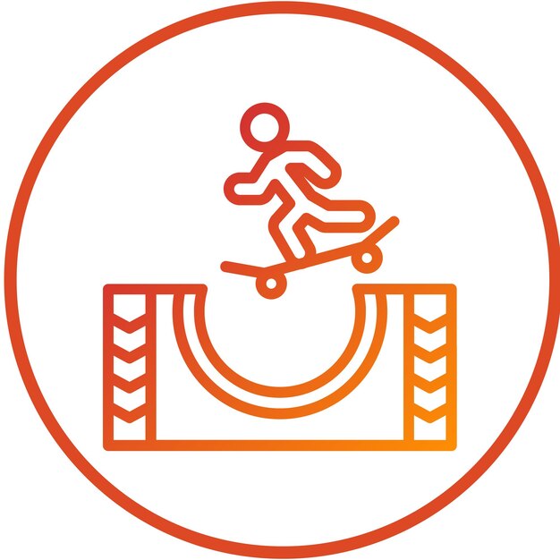 Diseño vectorial del parque de patinaje Icon Style