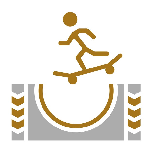 Diseño vectorial del parque de patinaje Icon Style