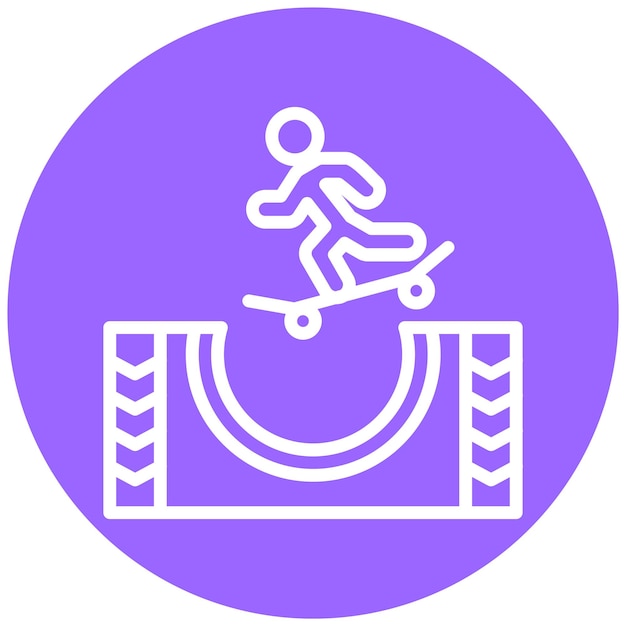 Diseño vectorial del parque de patinaje Icon Style