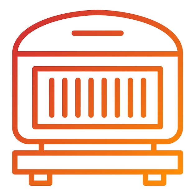 Diseño vectorial de parrilla para sándwiches Estilo de icono