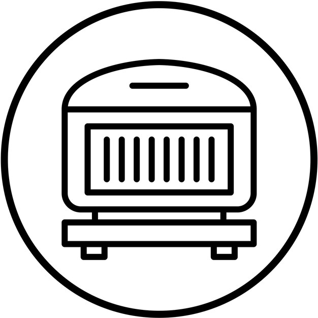 Diseño vectorial de parrilla para sándwiches Estilo de icono