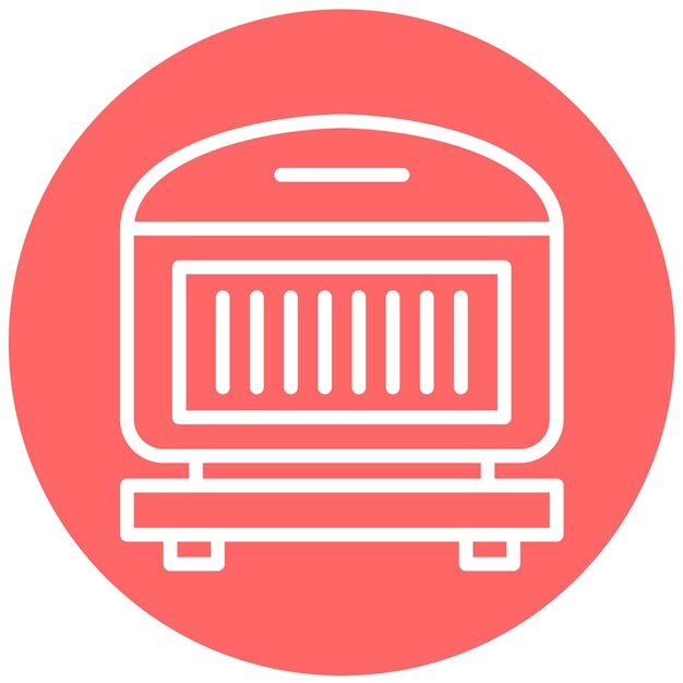 Diseño vectorial de parrilla para sándwiches Estilo de icono