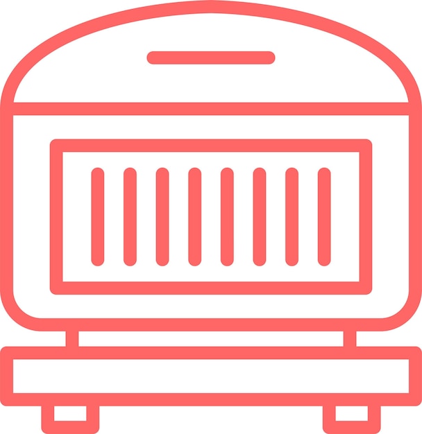 Diseño vectorial de parrilla para sándwiches Estilo de icono