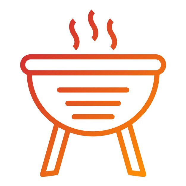 Diseño vectorial de parrillas al aire libre Estilo de icono
