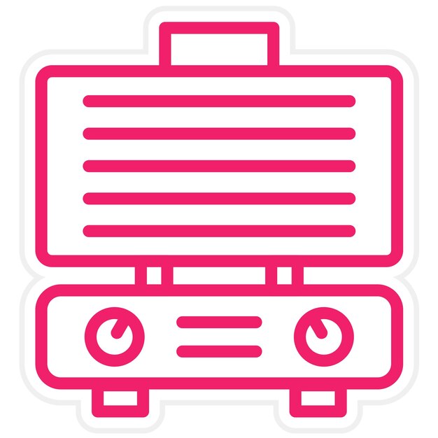 Diseño vectorial de parrillas interiores Estilo de icono