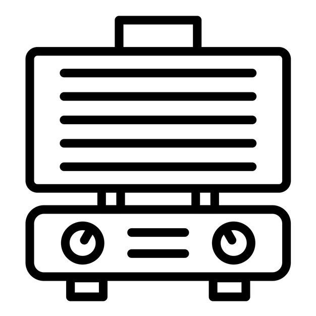 Diseño vectorial de parrillas interiores Estilo de icono
