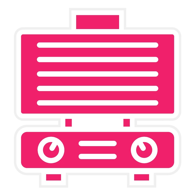 Diseño vectorial de parrillas interiores Estilo de icono