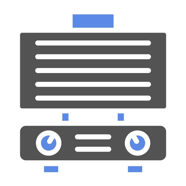 Diseño vectorial de parrillas interiores Estilo de icono