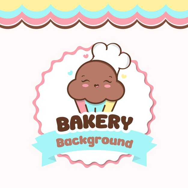 Diseño vectorial de pasteles de logotipo