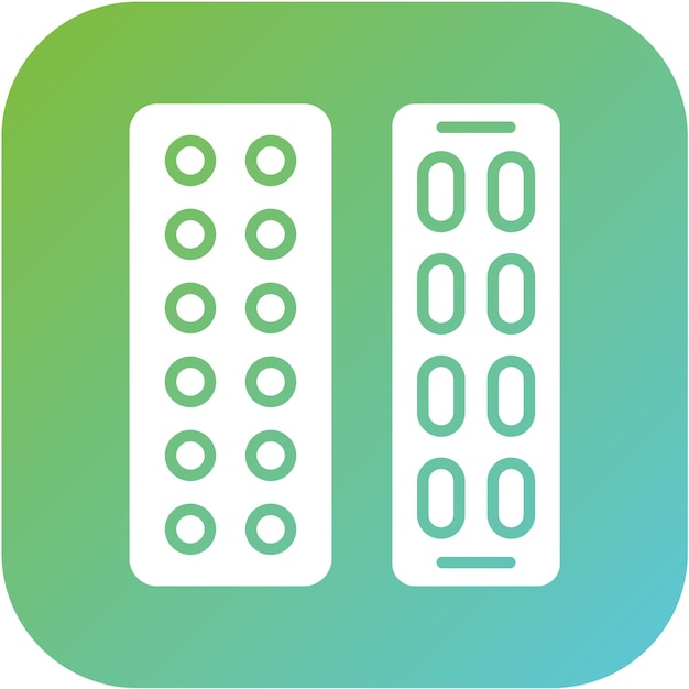 Diseño vectorial de pastillas Estilo del icono del paquete
