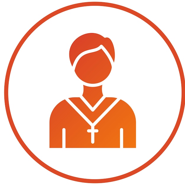 Diseño vectorial Pastor Estilo de icono
