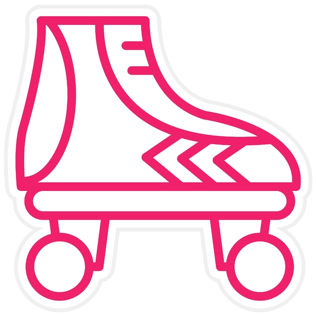 Diseño vectorial de las patinas de rollo Estilo de icono