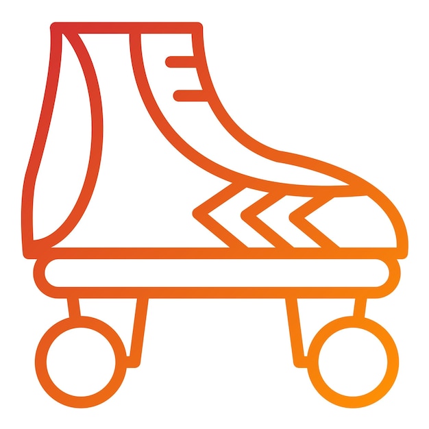 Diseño vectorial de las patinas de rollo Estilo de icono