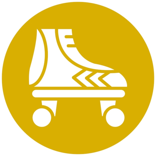 Diseño vectorial de las patinas de rollo Estilo de icono