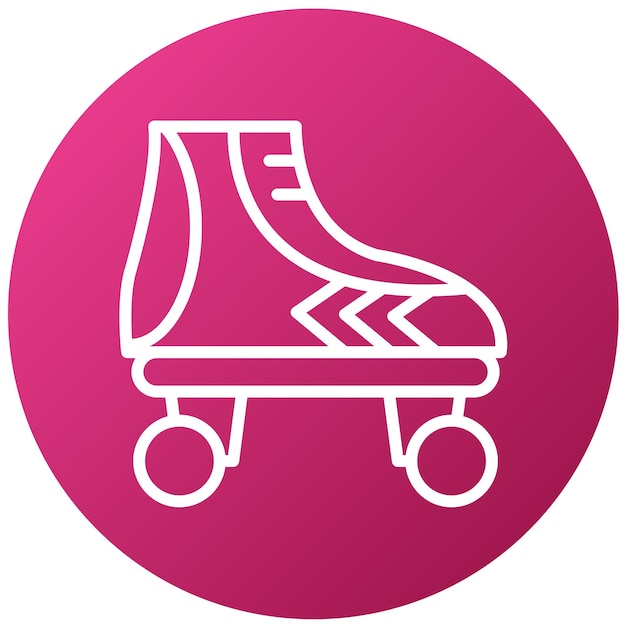 Diseño vectorial de las patinas de rollo Estilo de icono