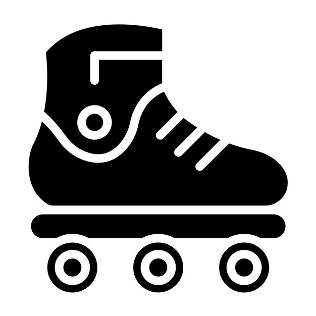 Diseño vectorial de las patinas de rollo Estilo de icono