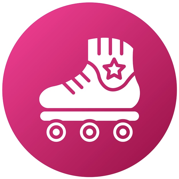 Diseño vectorial de las patinas de rollo Estilo de icono
