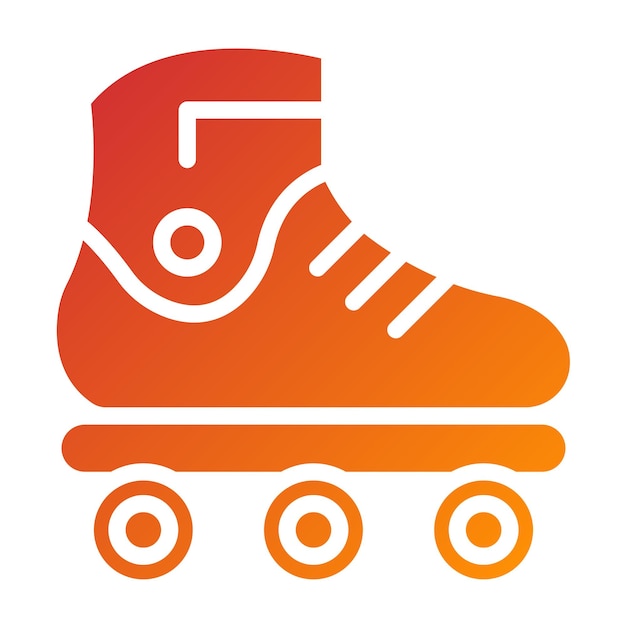 Diseño vectorial de las patinas de rollo Estilo de icono