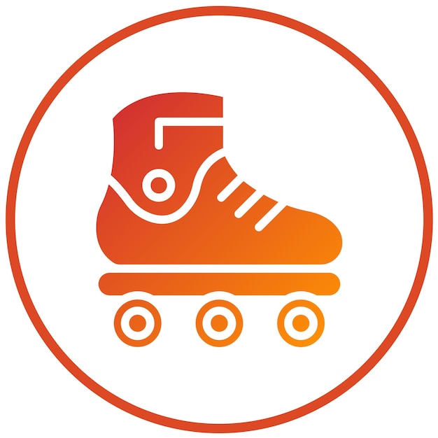 Diseño vectorial de las patinas de rollo Estilo de icono