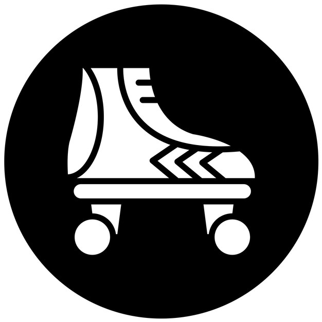 Diseño vectorial de las patinas de rollo Estilo de icono