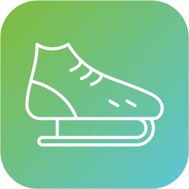 Diseño vectorial de patines de hielo Estilo de icono