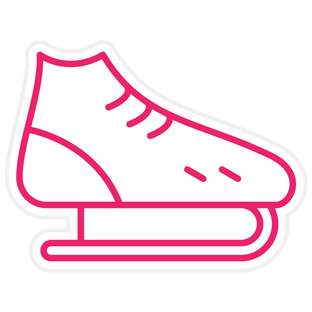 Diseño vectorial de patines de hielo Estilo de icono