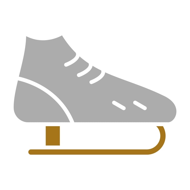 Diseño vectorial de patines de hielo Estilo de icono