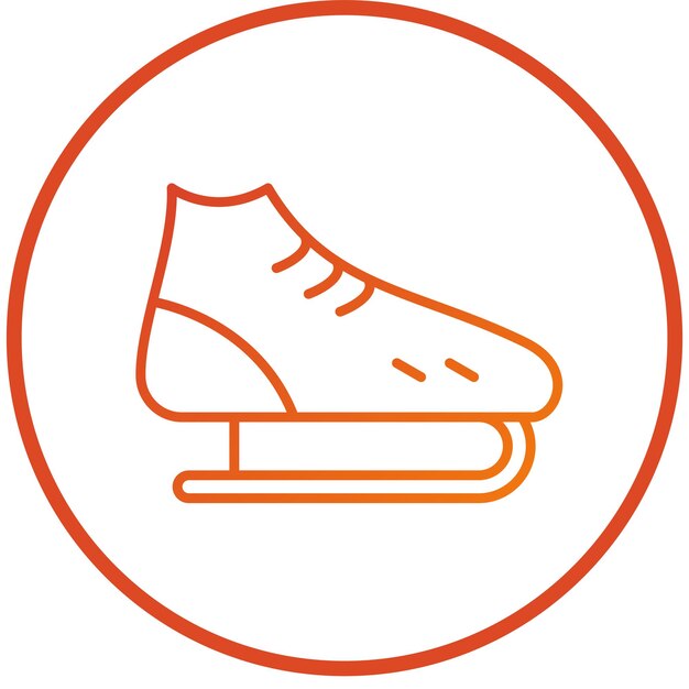 Diseño vectorial de patines de hielo Estilo de icono