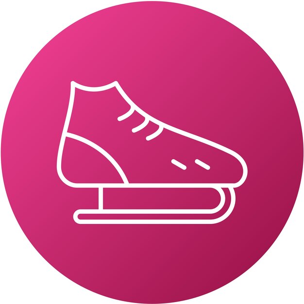 Diseño vectorial de patines de hielo Estilo de icono