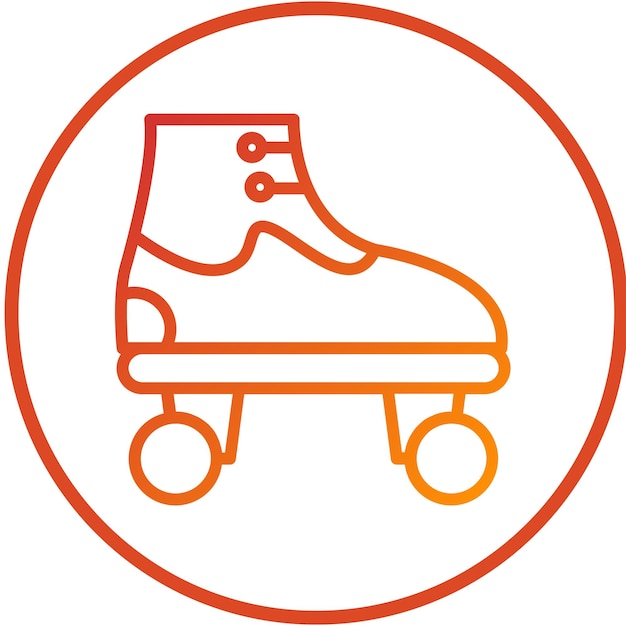 Diseño vectorial de patines de rodillos Estilo de icono