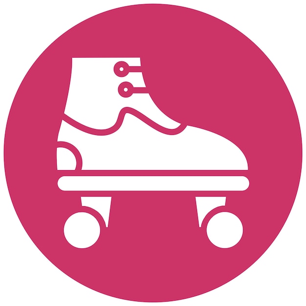 Diseño vectorial de patines de rodillos Estilo de icono