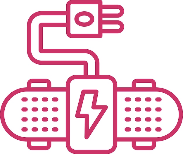 Diseño vectorial de patineta eléctrica Estilo de icono