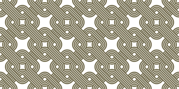 Diseño vectorial de patrón sin costuras geométrico de celosía de estilo retro de moda azulejos de cuadrícula minimalistas monocromáticos de arte lineal de red
