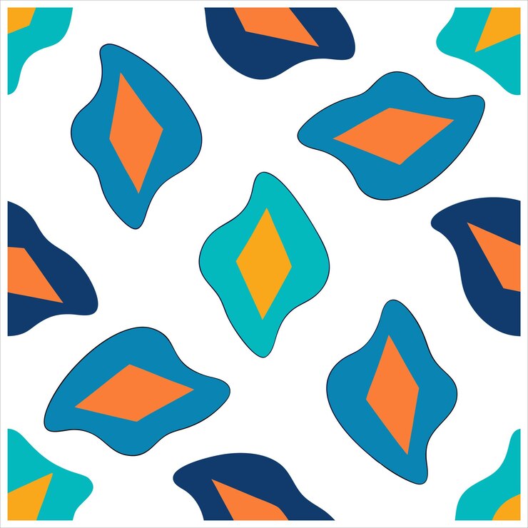 Vector diseño vectorial de patrón sin costuras irregular dibujado a mano