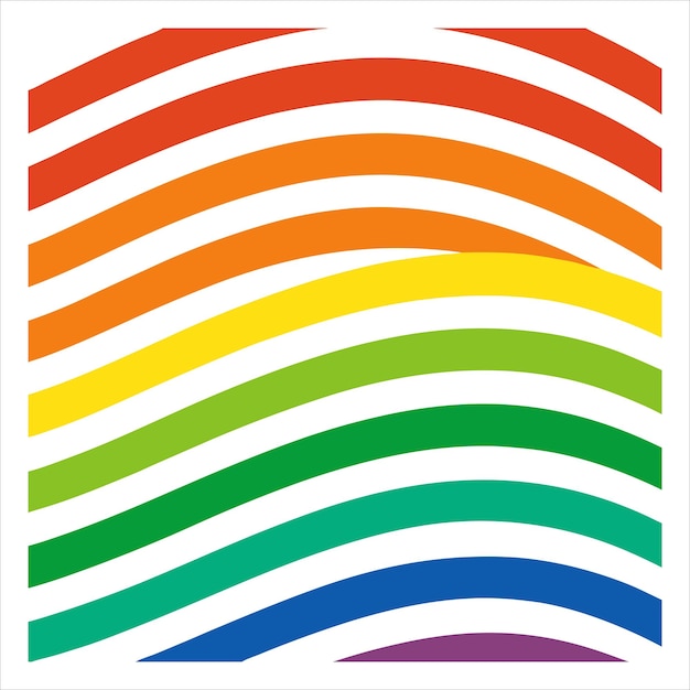Diseño vectorial de patrón sin costuras de rayas de arco iris irregulares