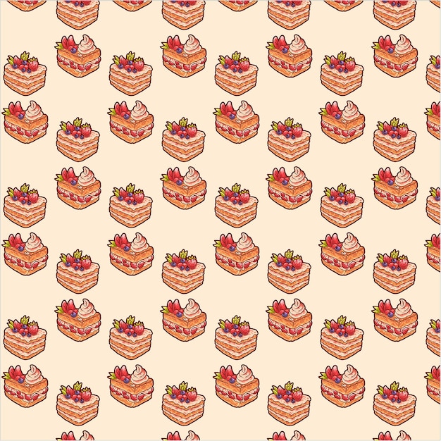 diseño vectorial de patrón de pastel dulce