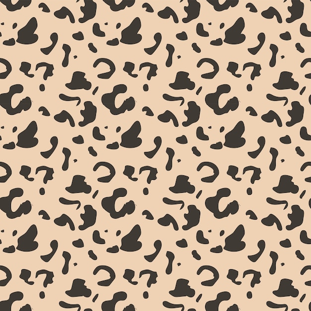 Un diseño vectorial de patrón de piel Jaguar sin costuras Un patrón sin costuras de leopardo en fondo crema