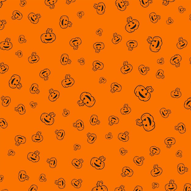 Diseño vectorial de patrones de calabazas de Halloween