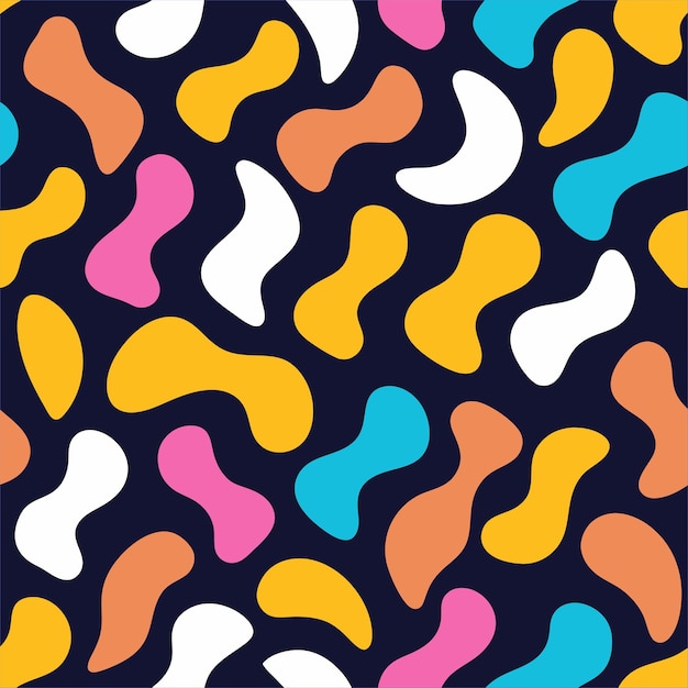 Diseño vectorial de patrones dibujados a mano sin costuras irregulares