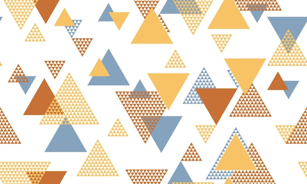 Diseño vectorial de patrones sin fisuras de formas triangulares