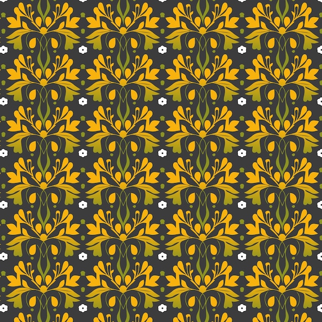 Diseño vectorial de patrones florales decorativos planos y elegantes