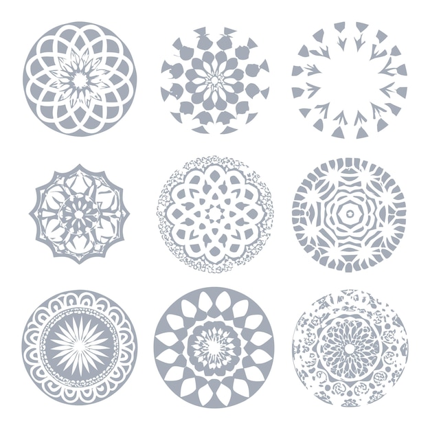 Diseño vectorial de patrones de mandala de lujo geométrico ornamental