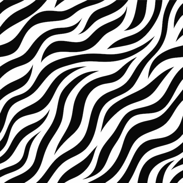 Diseño vectorial de patrones de pieles de animales de cebra sin costura