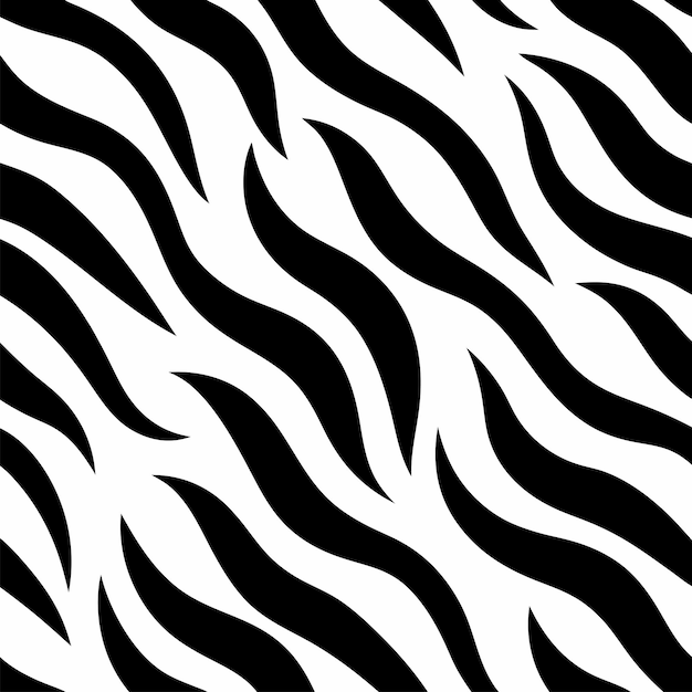Diseño vectorial de patrones de pieles de animales de cebra sin costura