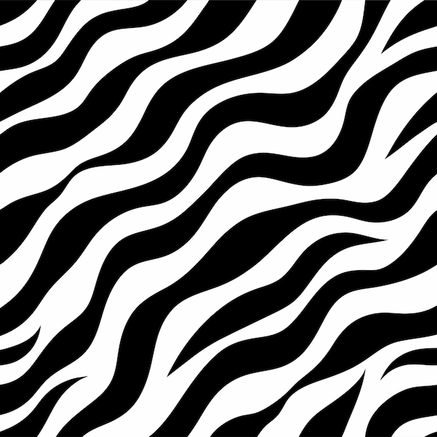 Diseño vectorial de patrones de pieles de animales de cebra sin costura