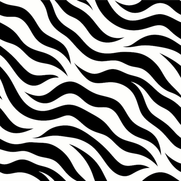 Diseño vectorial de patrones de pieles de animales de cebra sin costura